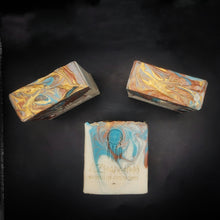 Handmade soap featuring intricate swirls